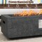 Grey Magnesium Oxide Fire Pit Table, 50,000 BTU and Stainless Steel Burner